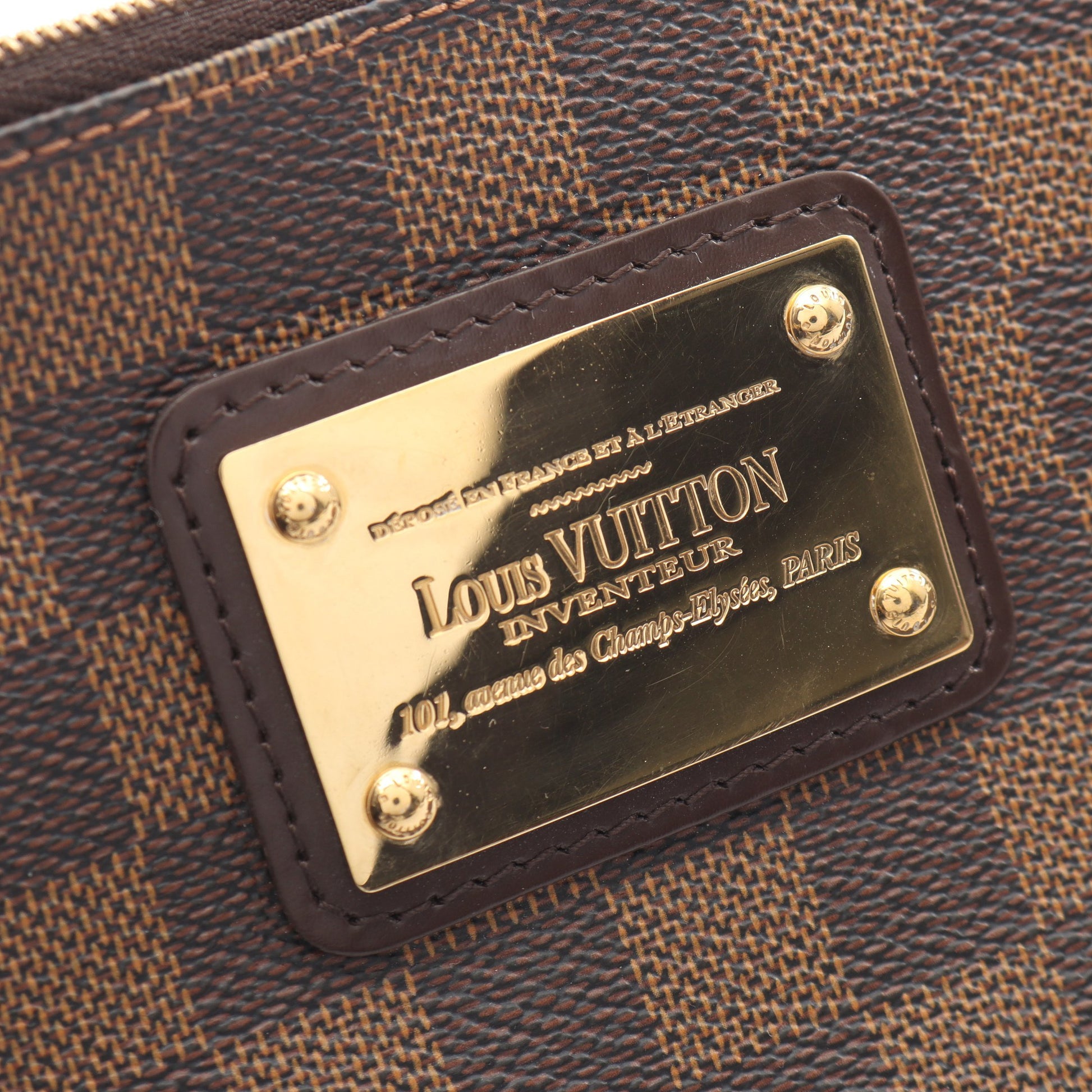ソフィ ダミエエベヌ 2WAY チェーンハンドバッグ PVC レザー ブラウン ルイヴィトン バッグ LOUIS VUITTON