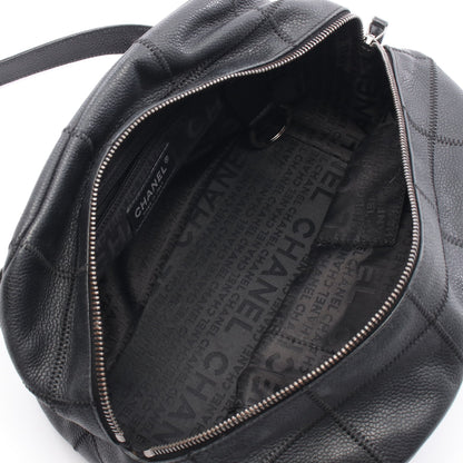 チョコバー ハンドバッグ ミニボストンバッグ レザー ブラック シルバー金具 シャネル バッグ CHANEL