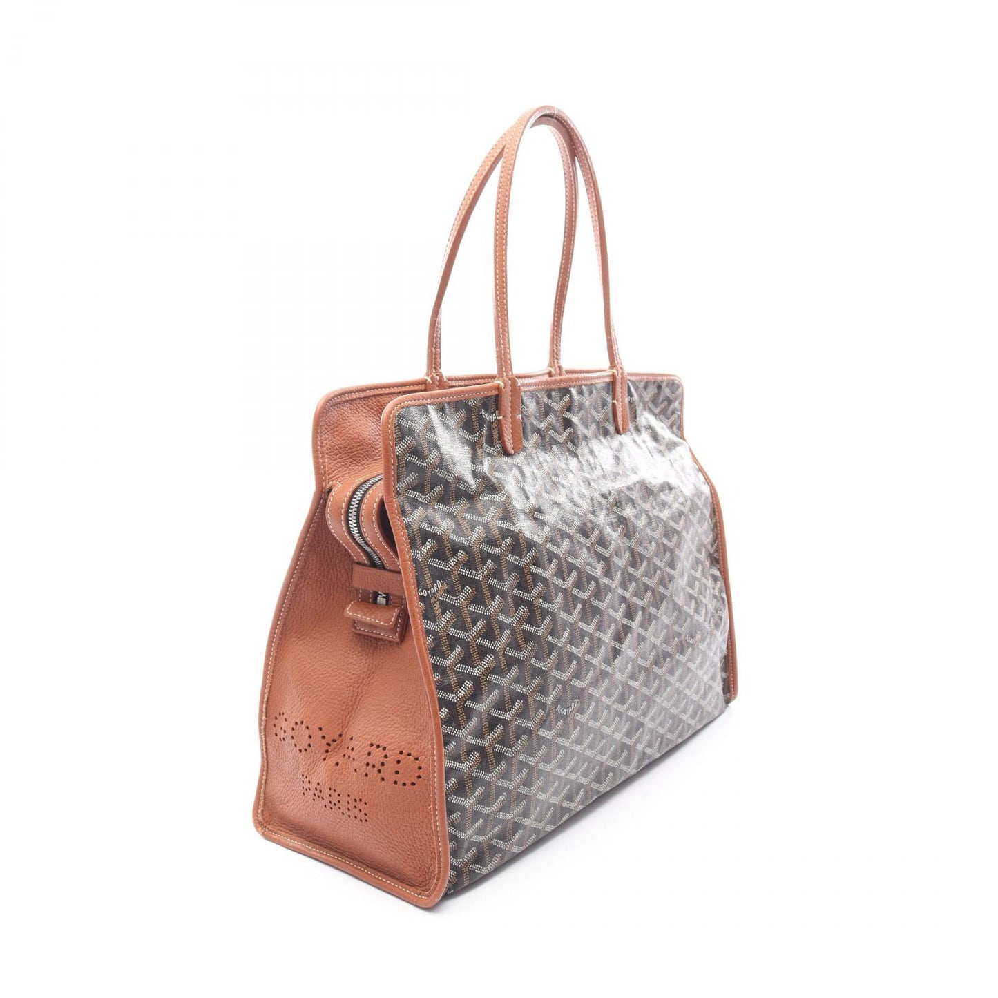 アーディPM ハンドバッグ トートバッグ コーティングキャンバス レザー ブラック ブラウン ゴヤール バッグ GOYARD