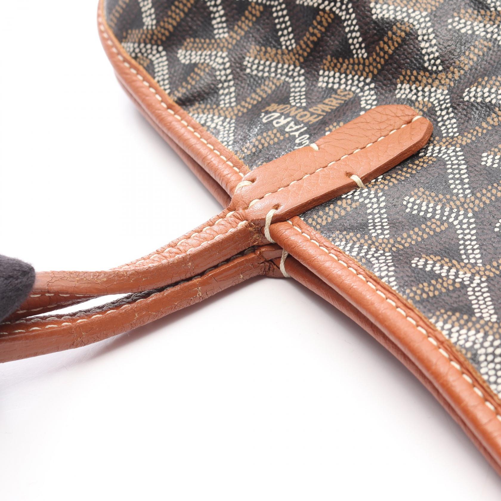 アーディPM ハンドバッグ トートバッグ コーティングキャンバス レザー ブラック ブラウン ゴヤール バッグ GOYARD