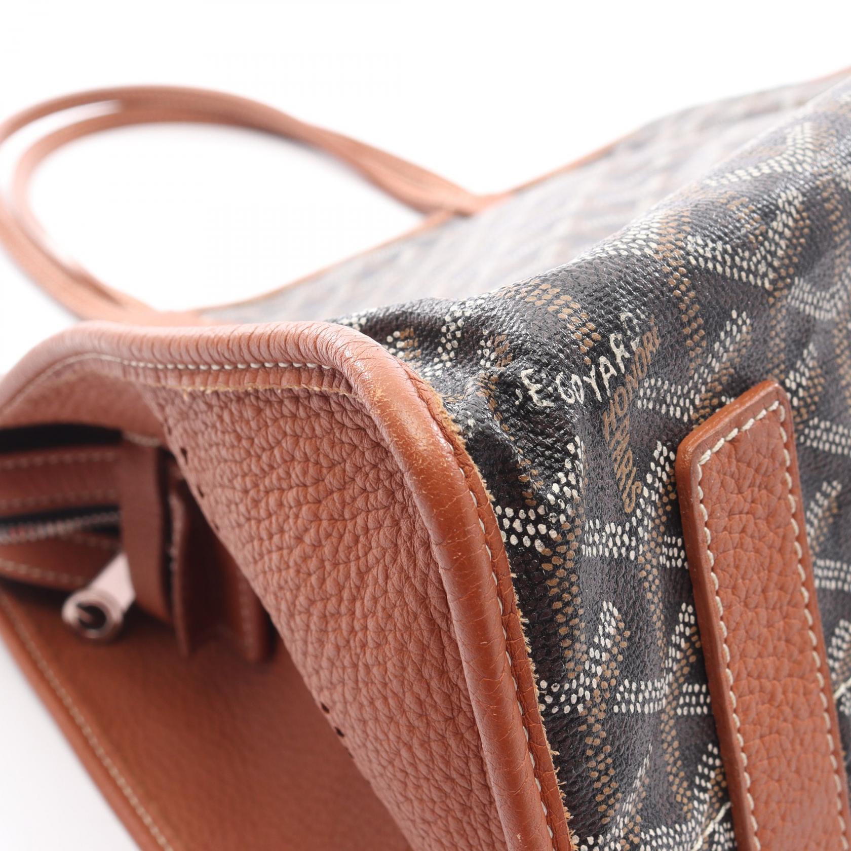 アーディPM ハンドバッグ トートバッグ コーティングキャンバス レザー ブラック ブラウン ゴヤール バッグ GOYARD