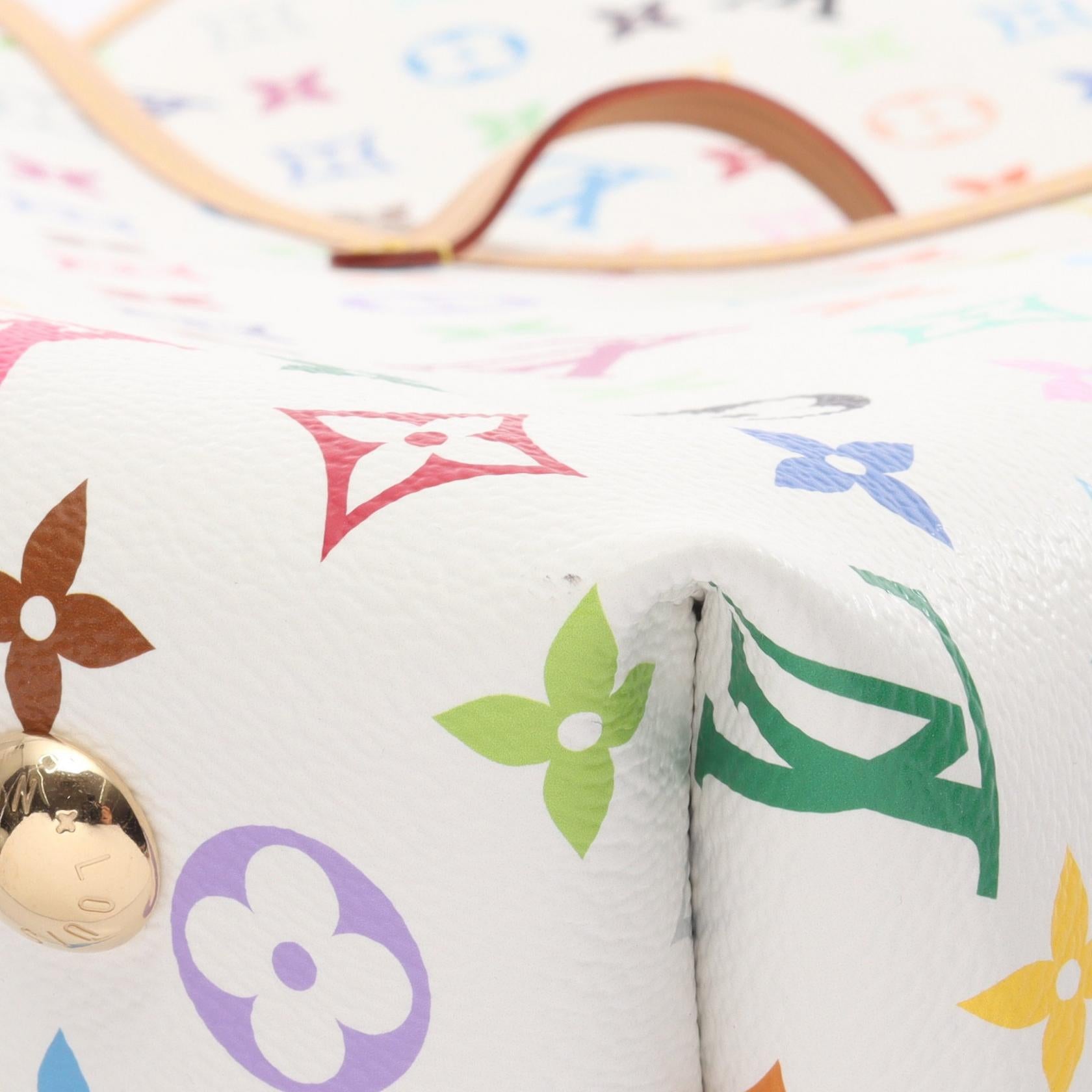 LV × TM キャリーオール NM PM モノグラムマルチカラー ショルダーバッグ PVC レザー ホワイト マルチカラー ルイヴィトン バッグ LOUIS VUITTON
