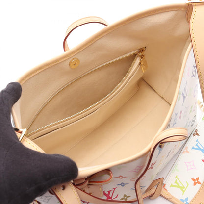 LV × TM キャリーオール NM PM モノグラムマルチカラー ショルダーバッグ PVC レザー ホワイト マルチカラー ルイヴィトン バッグ LOUIS VUITTON