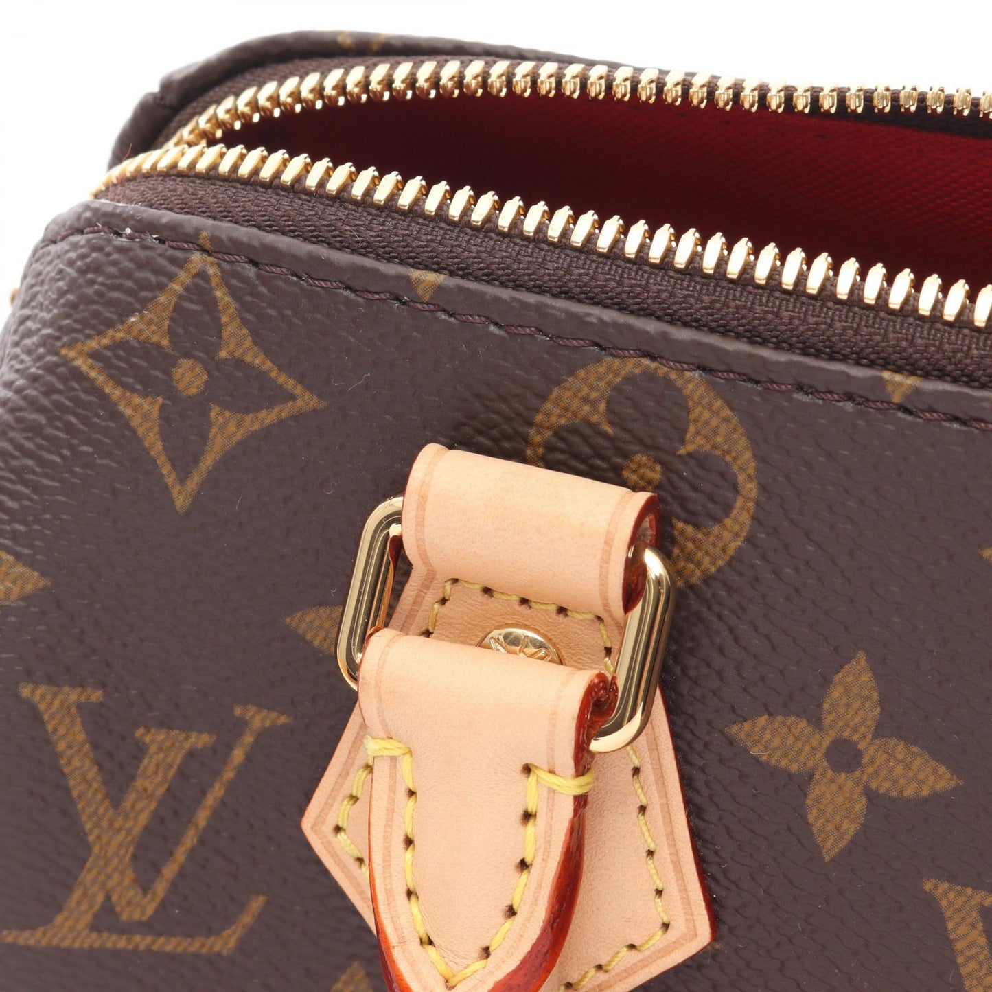 スピーディ バンドリエール 20 モノグラム ベージュ 2WAY ハンドバッグ PVC レザー ブラウン ルイヴィトン バッグ LOUIS VUITTON