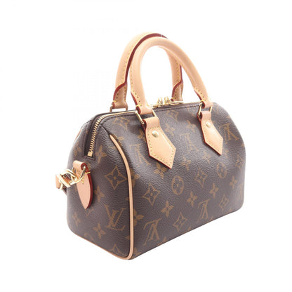 スピーディ バンドリエール 20 モノグラム ベージュ 2WAY ハンドバッグ PVC レザー ブラウン ルイヴィトン バッグ LOUIS VUITTON