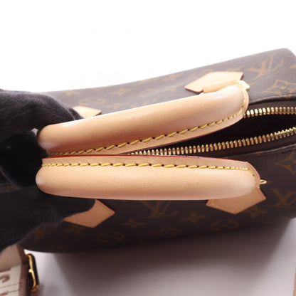 スピーディ バンドリエール 20 モノグラム ベージュ 2WAY ハンドバッグ PVC レザー ブラウン ルイヴィトン バッグ LOUIS VUITTON