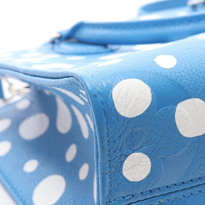 LOUIS VUITTON × yayoi kusama オンザゴーPM 2WAY ハンドバッグ レザー ブルー ホワイト ルイヴィトン バッグ LOUIS VUITTON