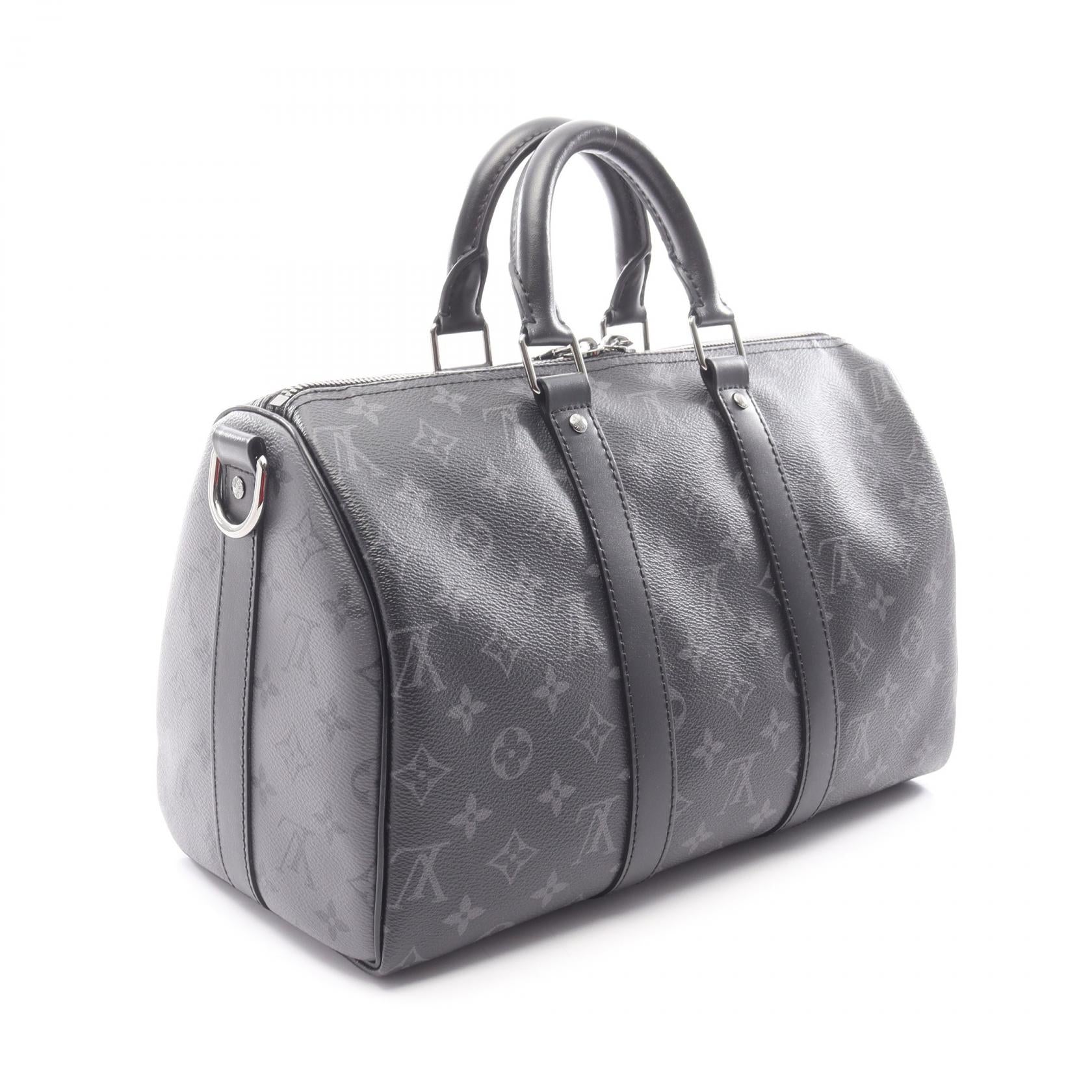キーポル バンドリエール35 モノグラムエクリプス 2WAY ハンドバッグ PVC レザー ブラック ルイヴィトン バッグ LOUIS VUITTON