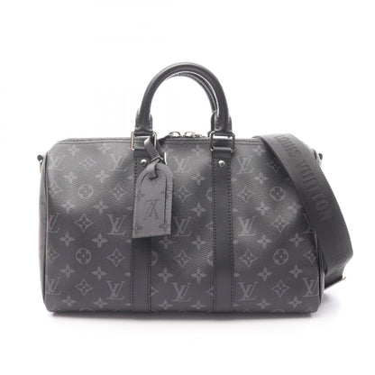 キーポル バンドリエール35 モノグラムエクリプス 2WAY ハンドバッグ PVC レザー ブラック ルイヴィトン バッグ LOUIS VUITTON