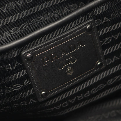 SOFT CALF 2WAY ハンドバッグ レザー ブラック プラダ バッグ PRADA