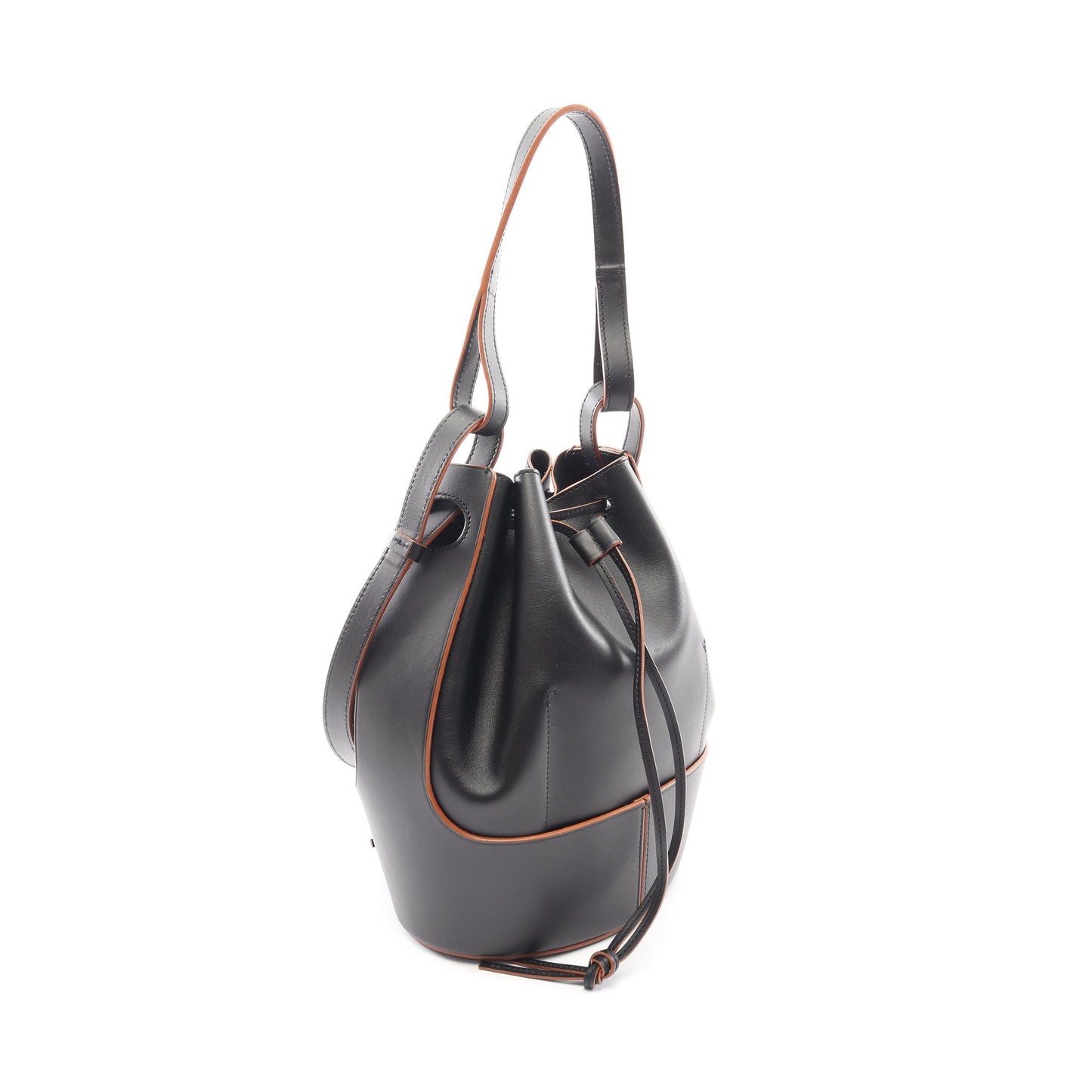 バルーンバッグ ミディアム 巾着 2WAY ショルダーバッグ レザー ブラック ロエベ バッグ LOEWE