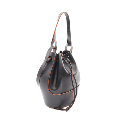 バルーンバッグ ミディアム 巾着 2WAY ショルダーバッグ レザー ブラック ロエベ バッグ LOEWE