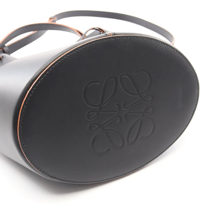 バルーンバッグ ミディアム 巾着 2WAY ショルダーバッグ レザー ブラック ロエベ バッグ LOEWE