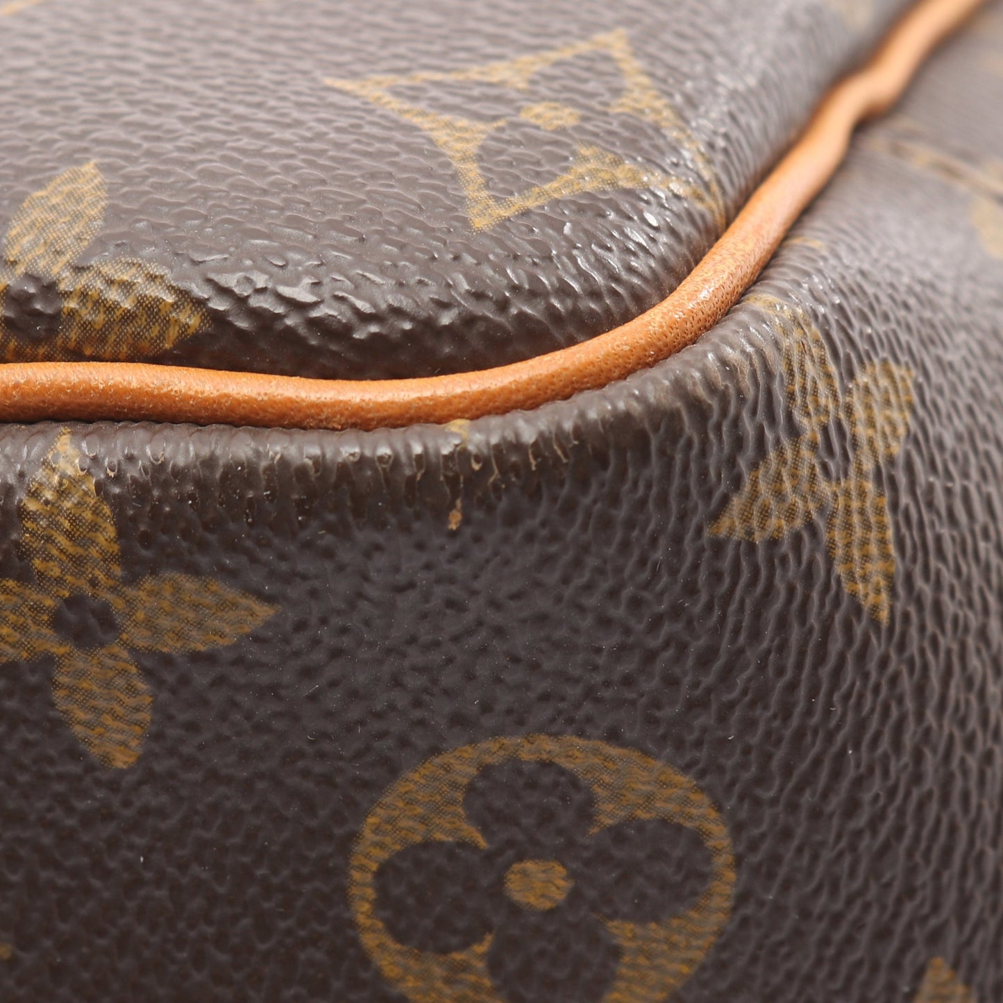 ドーヴィル ボーリングヴァニティ モノグラム ハンドバッグ PVC レザー ブラウン ルイヴィトン バッグ LOUIS VUITTON