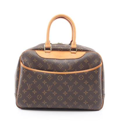 ドーヴィル ボーリングヴァニティ モノグラム ハンドバッグ PVC レザー ブラウン ルイヴィトン バッグ LOUIS VUITTON