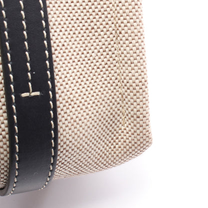 WOODY ウッディ スモール 2WAY ハンドバッグ トートバッグ キャンバス レザー ベージュ ネイビー クロエ