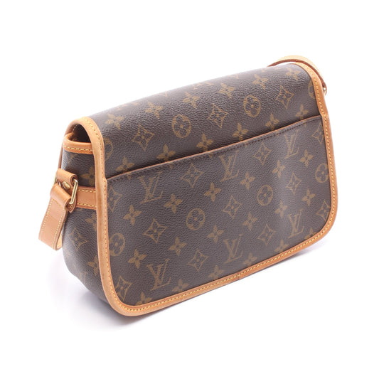 ソローニュ モノグラム ショルダーバッグ PVC レザー ブラウン ルイヴィトン