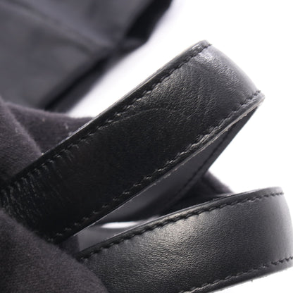 ニュートラベルラインMM ハンドバッグ トートバッグ ナイロンキャンバス レザー ブラック ゴールド金具 シャネル