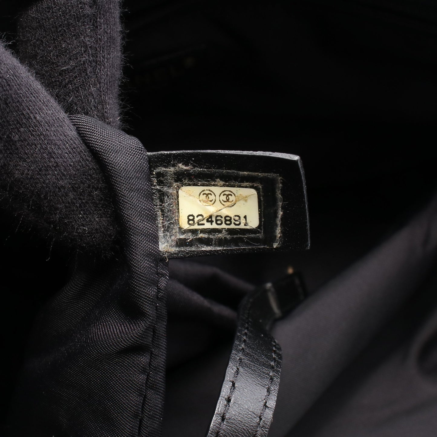 ニュートラベルラインMM ハンドバッグ トートバッグ ナイロンキャンバス レザー ブラック ゴールド金具 シャネル