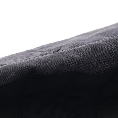 ニュートラベルラインMM ハンドバッグ トートバッグ ナイロンキャンバス レザー ブラック ゴールド金具 シャネル