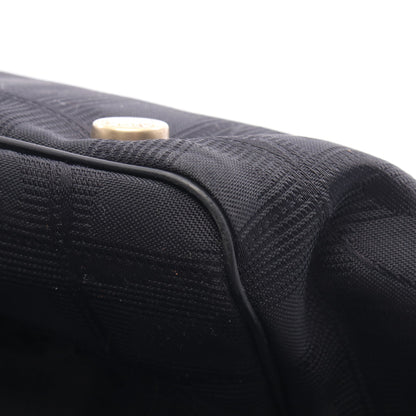 ニュートラベルラインMM ハンドバッグ トートバッグ ナイロンキャンバス レザー ブラック ゴールド金具 シャネル