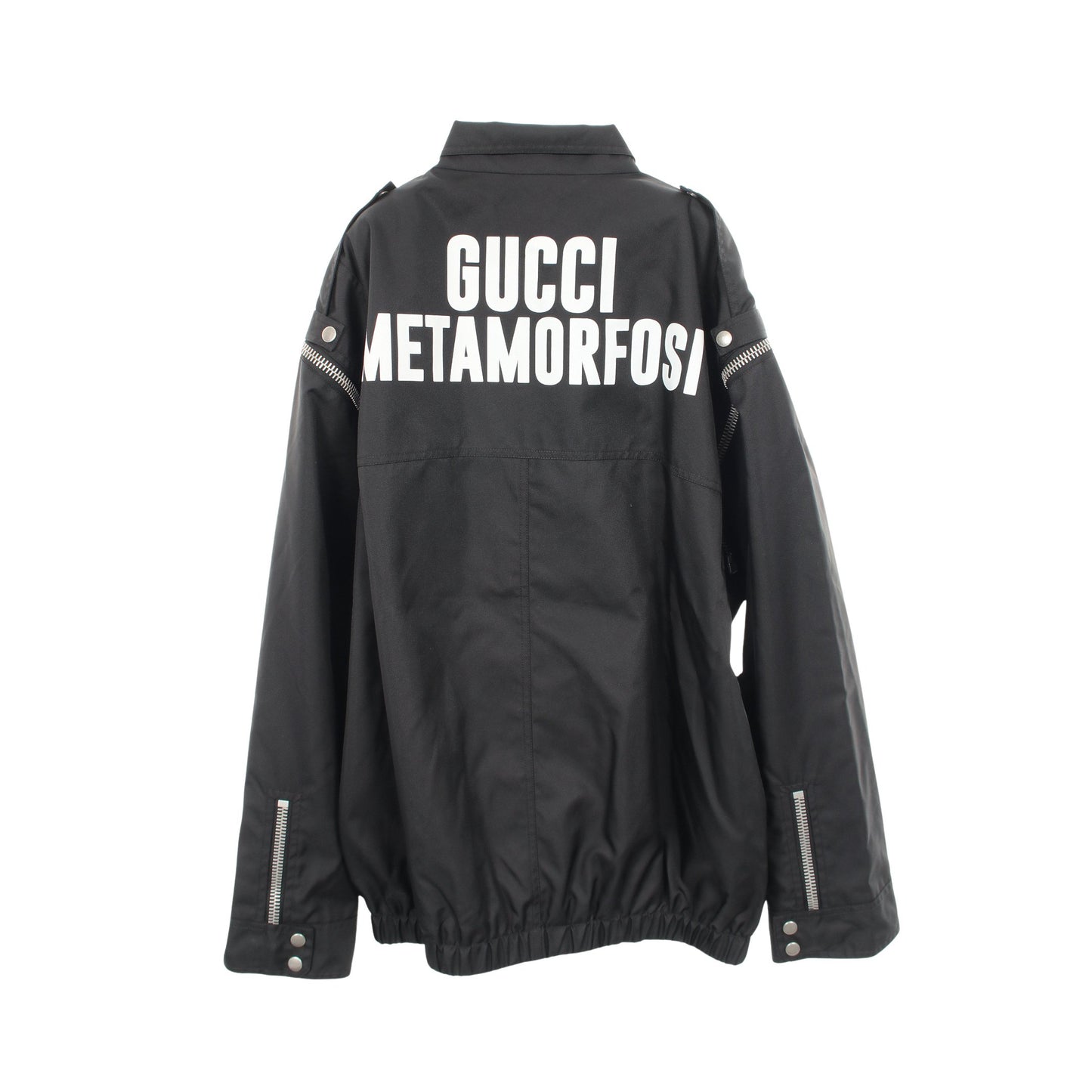 METAMORFOSI バックロゴ ジャケット ナイロン ブラック グッチ アウター GUCCI