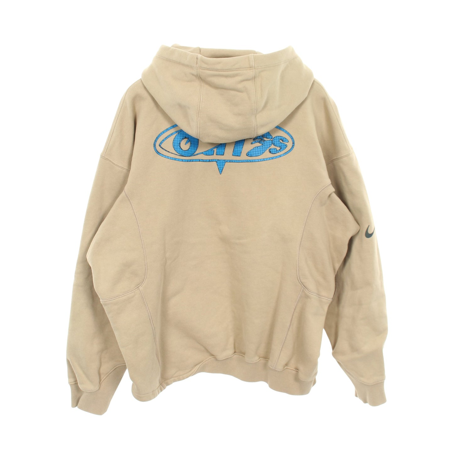 OFF-WHITE × NIKE NRG Fleece Hoodie プルオーバーパーカー コットン ベージュ オフホワイト トップス OFF-WHITE