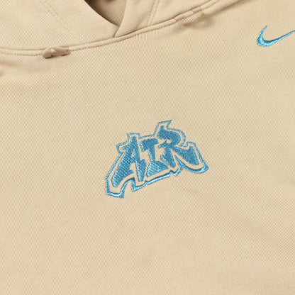 OFF-WHITE × NIKE NRG Fleece Hoodie プルオーバーパーカー コットン ベージュ オフホワイト トップス OFF-WHITE