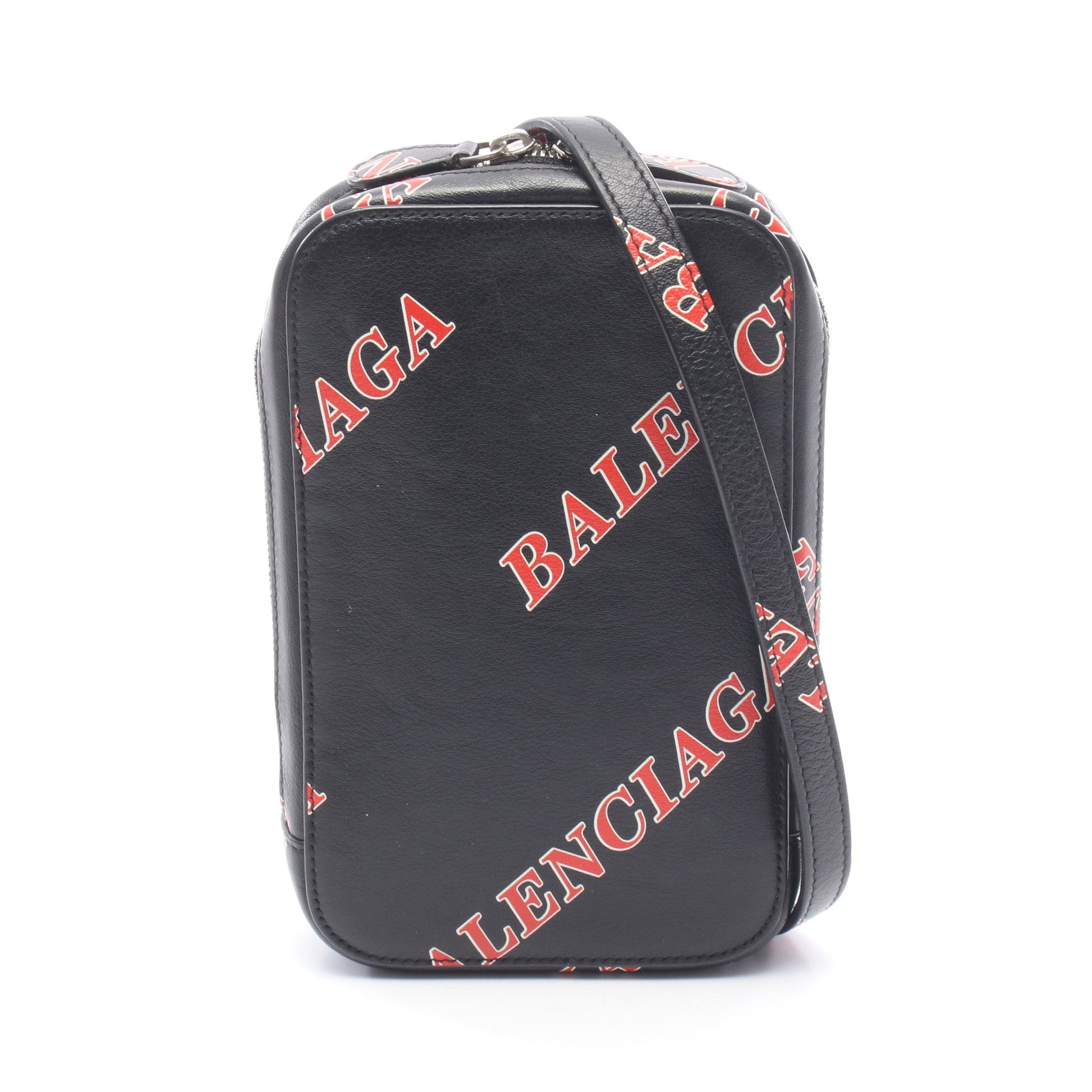 CASH ZIP PHONE HOLDER ショルダーバッグ レザー ブラック レッド ホワイト バレンシアガ バッグ BALENCIAGA