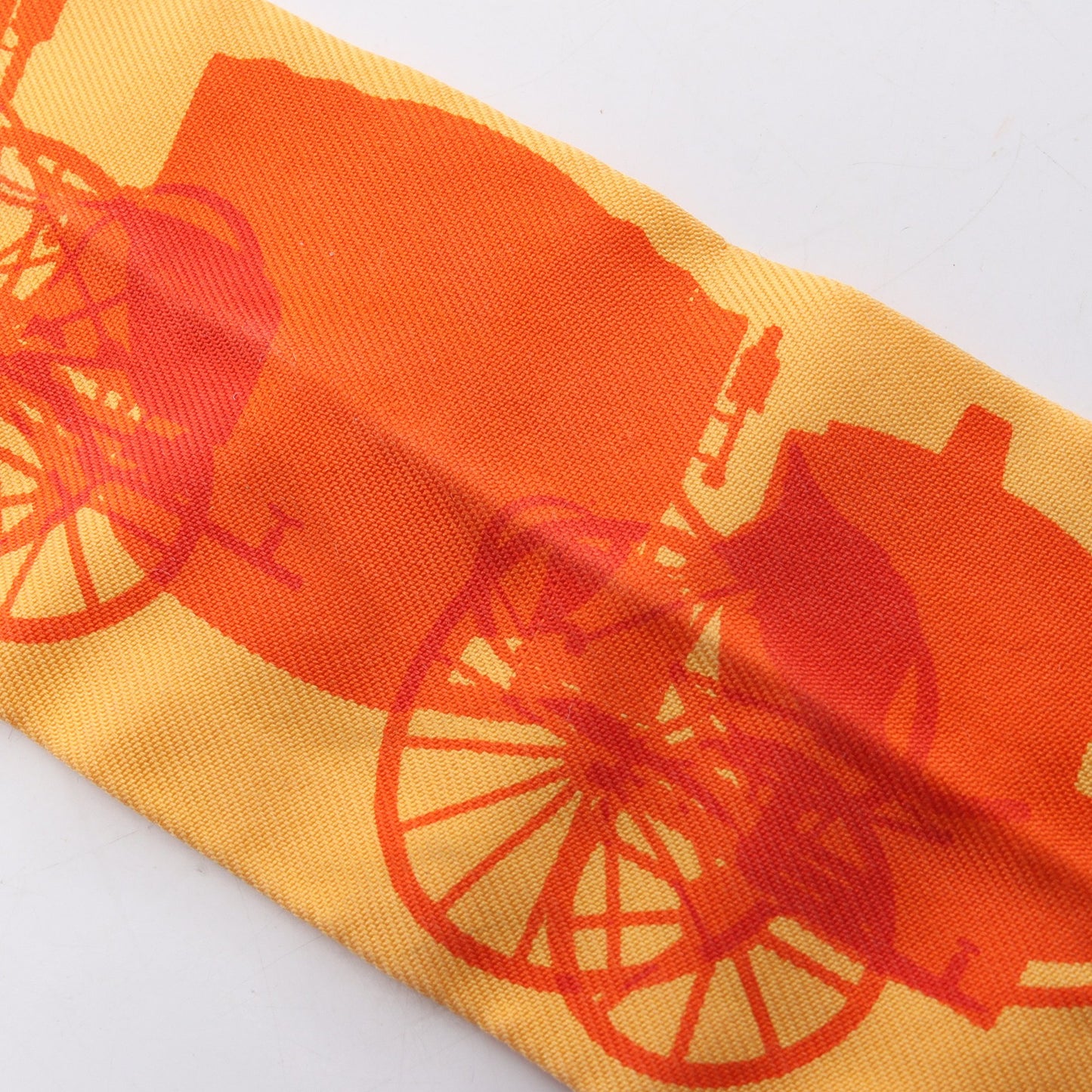 ツイリー Rayons X リボン リボン スカーフ シルク オレンジ イエロー エルメス 財布・小物 HERMES