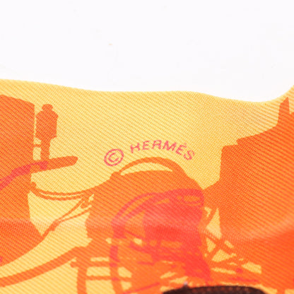 ツイリー Rayons X リボン リボン スカーフ シルク オレンジ イエロー エルメス 財布・小物 HERMES