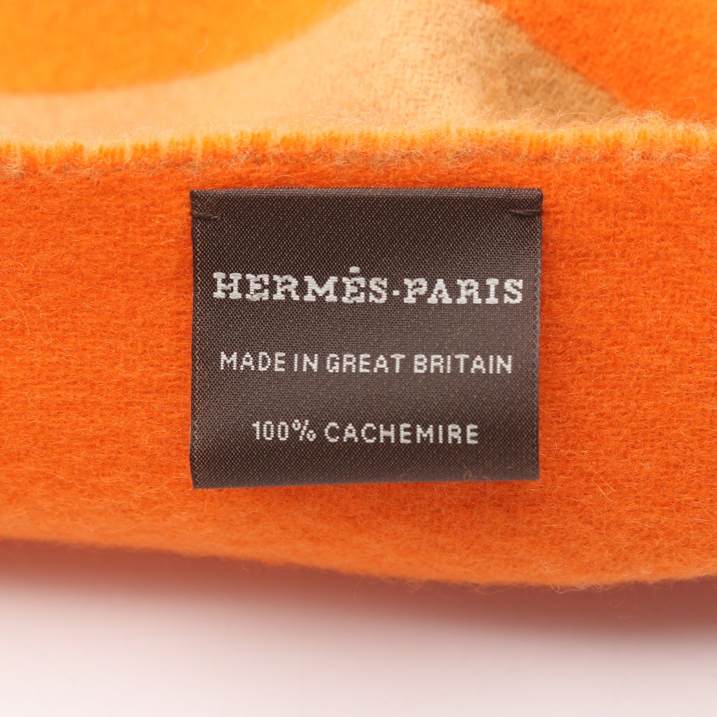 グランモール マフラー カシミヤ ベージュ オレンジ エルメス 財布・小物 HERMES