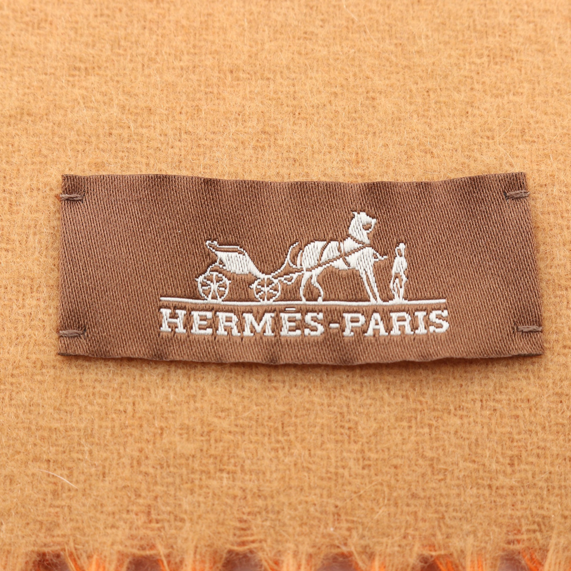 グランモール マフラー カシミヤ ベージュ オレンジ エルメス 財布・小物 HERMES