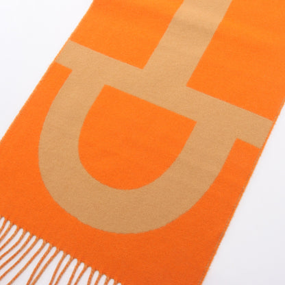 グランモール マフラー カシミヤ ベージュ オレンジ エルメス 財布・小物 HERMES
