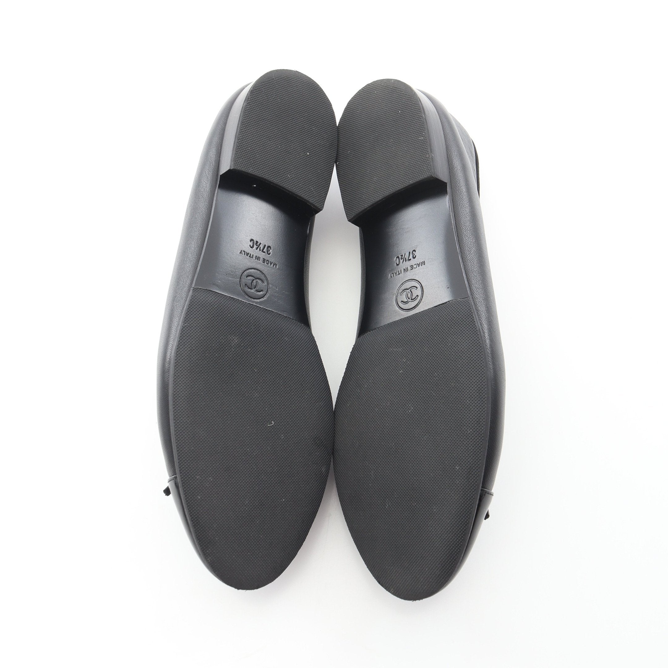 BALLERINA バレリーナ バレエシューズ レザー エナメルレザー ブラック