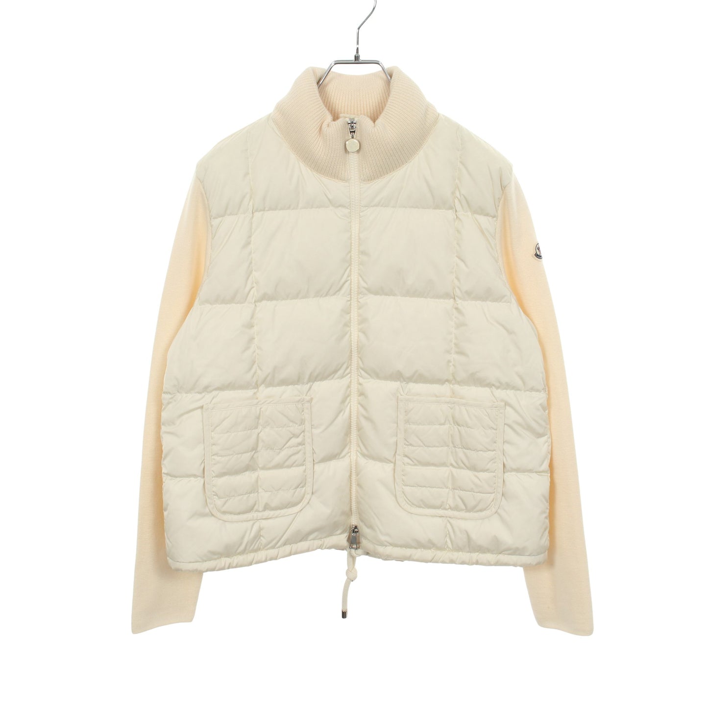 ニット切替 ダウンジャケット ナイロン ウール オフホワイト モンクレール アウター MONCLER