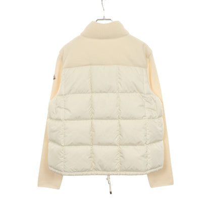 ニット切替 ダウンジャケット ナイロン ウール オフホワイト モンクレール アウター MONCLER