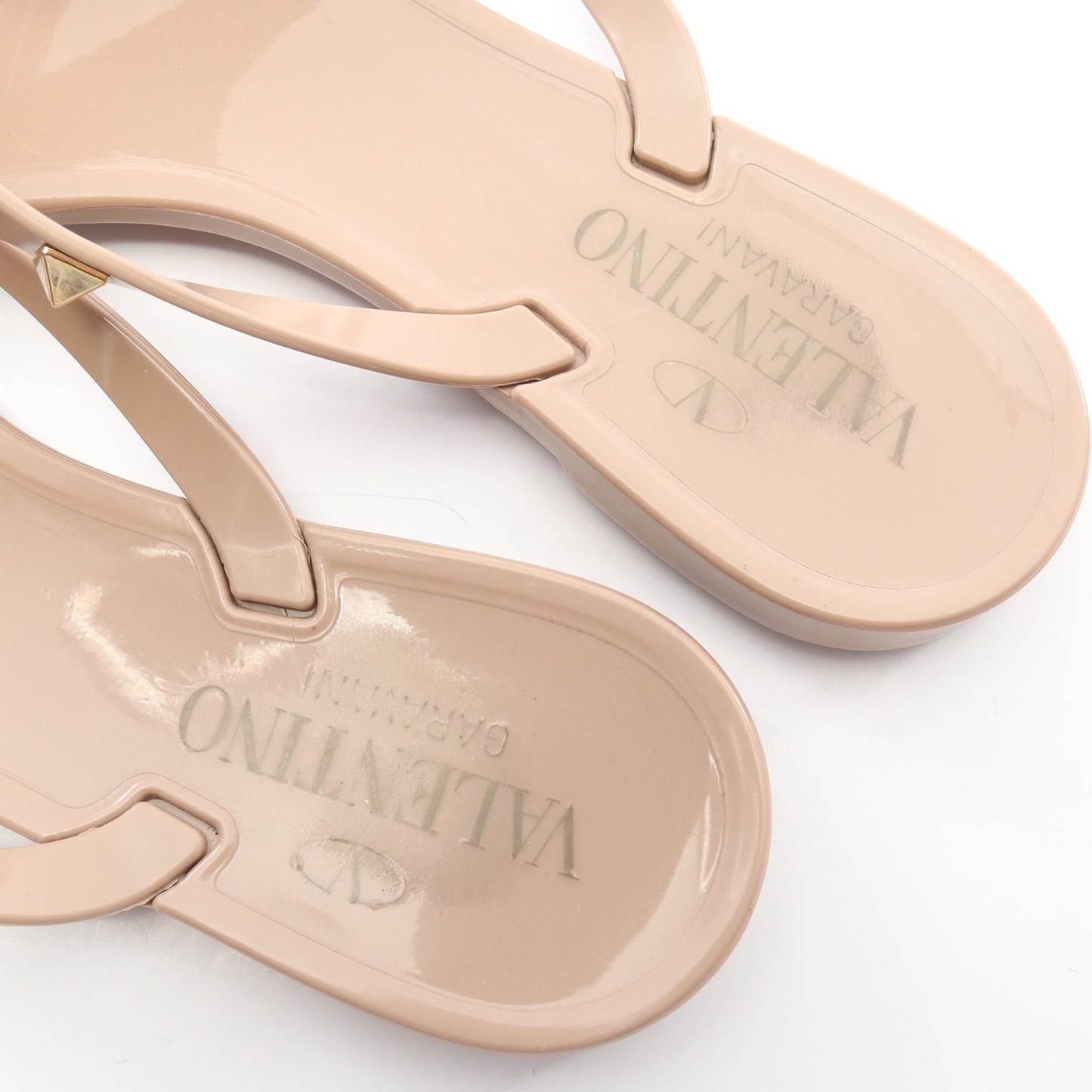 ロックスタッズ トングサンダル ラバー ピンクベージュ ヴァレンティノガラヴァーニ シューズ VALENTINO GARAVANI