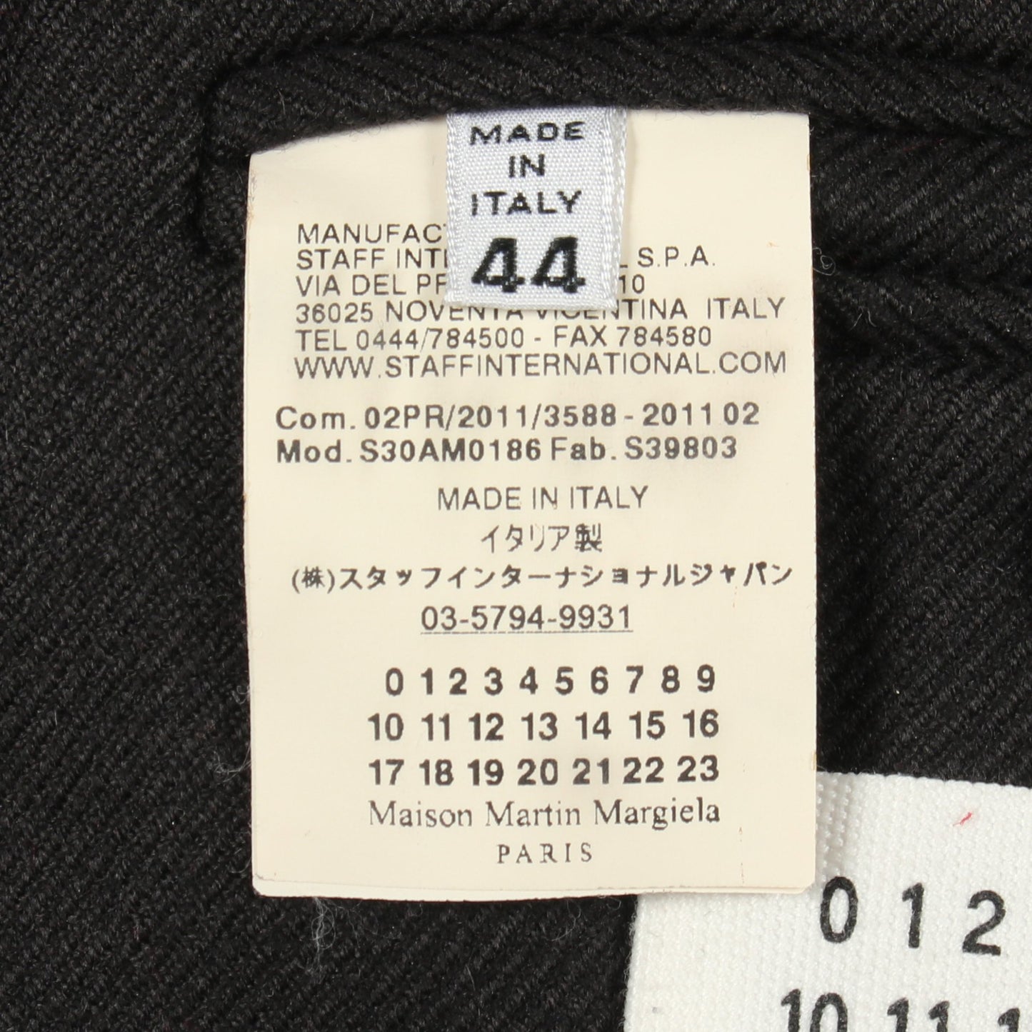 ショート チェスターコート ウール ブラック メゾンマルジェラ14 アウター Maison Margiela 14