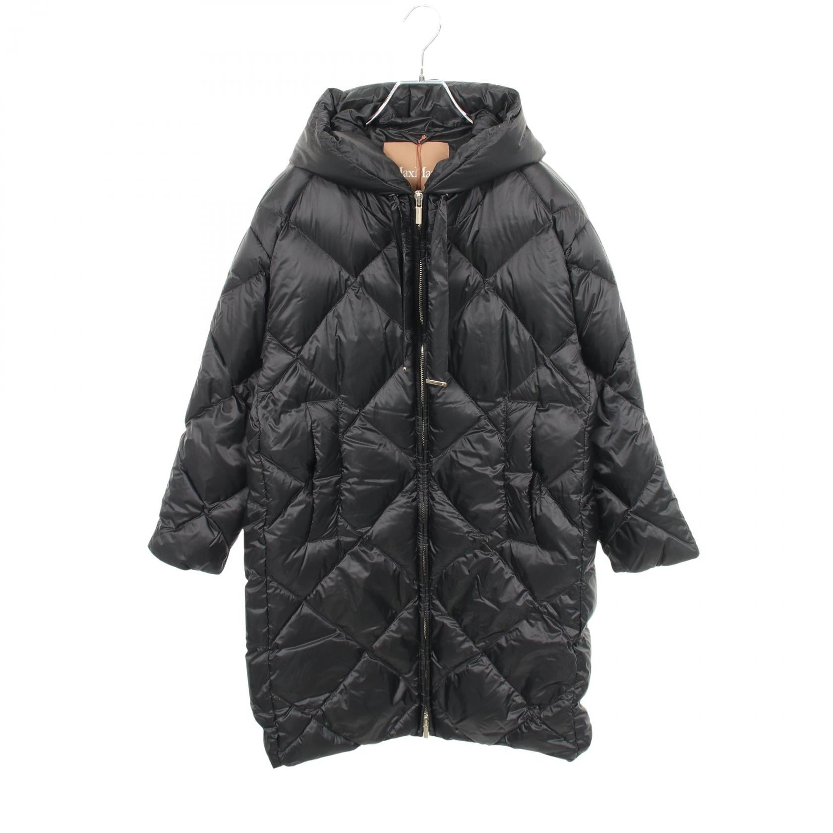 The Cube TREFE フード付き ダウンコート ナイロン ブラック マックスマーラ アウター Max Mara