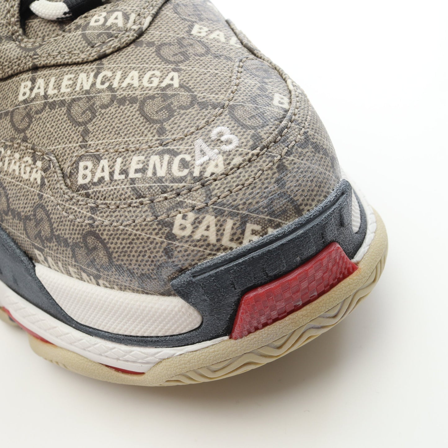 GUCCI × BALENCIAGA ザ ハッカー プロジェクト TRIPLE S トリプルS GGスプリーム スニーカー PVC ベージュ マルチカラー グッチ シューズ GUCCI