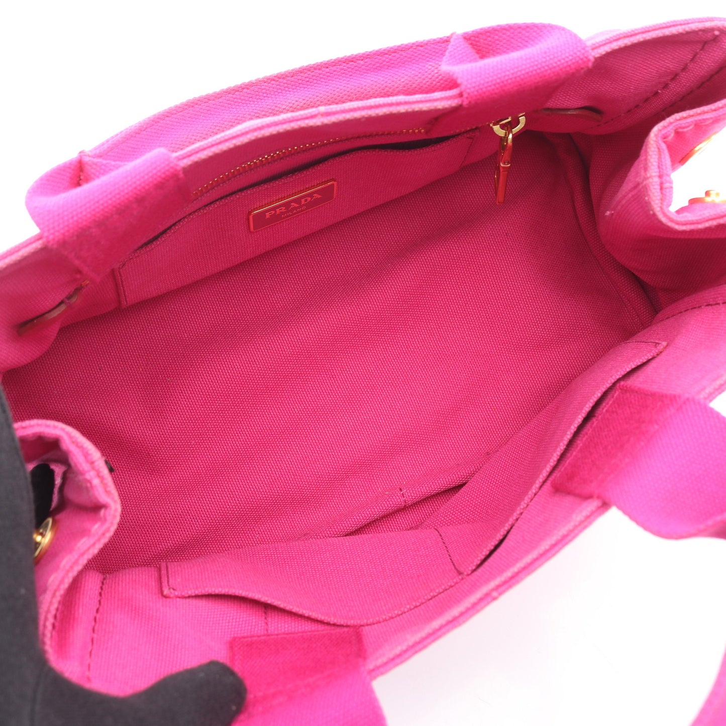CANAPA カナパ ハンドバッグ キャンバス ピンクパープル プラダ バッグ PRADA