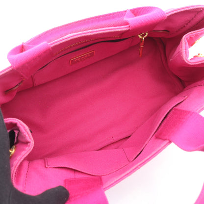 CANAPA カナパ ハンドバッグ キャンバス ピンクパープル プラダ バッグ PRADA