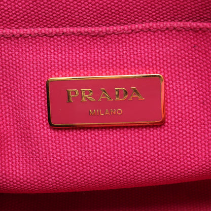 CANAPA カナパ ハンドバッグ キャンバス ピンクパープル プラダ バッグ PRADA
