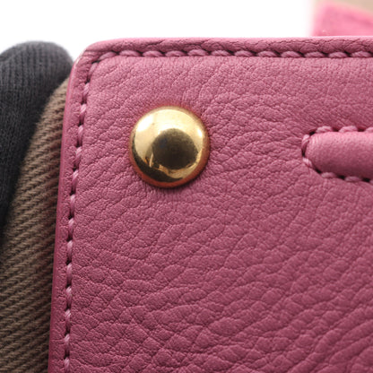 ミューズトゥ ハンドバッグ レザー キャンバス ピンク ベージュ イヴサンローラン バッグ YVES SAINT LAURENT