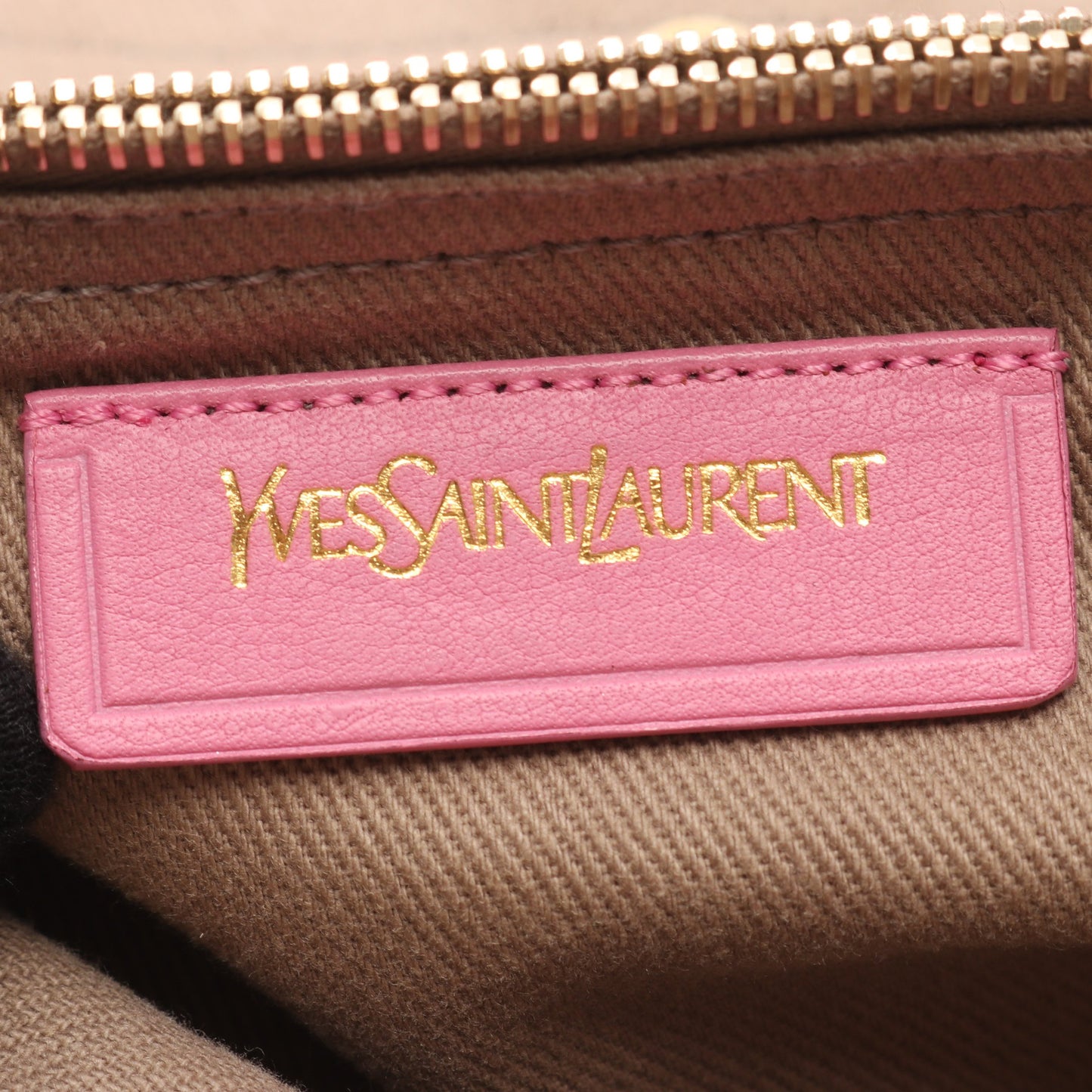 ミューズトゥ ハンドバッグ レザー キャンバス ピンク ベージュ イヴサンローラン バッグ YVES SAINT LAURENT