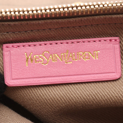 ミューズトゥ ハンドバッグ レザー キャンバス ピンク ベージュ イヴサンローラン バッグ YVES SAINT LAURENT