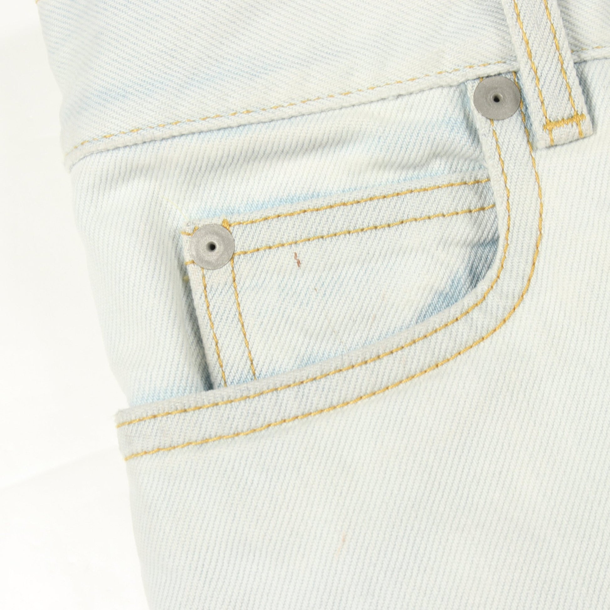 STEREOTYPE ボタンフライ ユーズド加工 デニムパンツ コットン ライトブルー メゾンマルジェラ10 ボトムス Maison Margiela 10