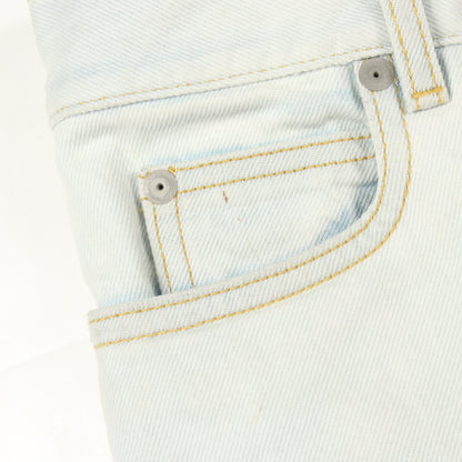STEREOTYPE ボタンフライ ユーズド加工 デニムパンツ コットン ライトブルー メゾンマルジェラ10 ボトムス Maison Margiela 10