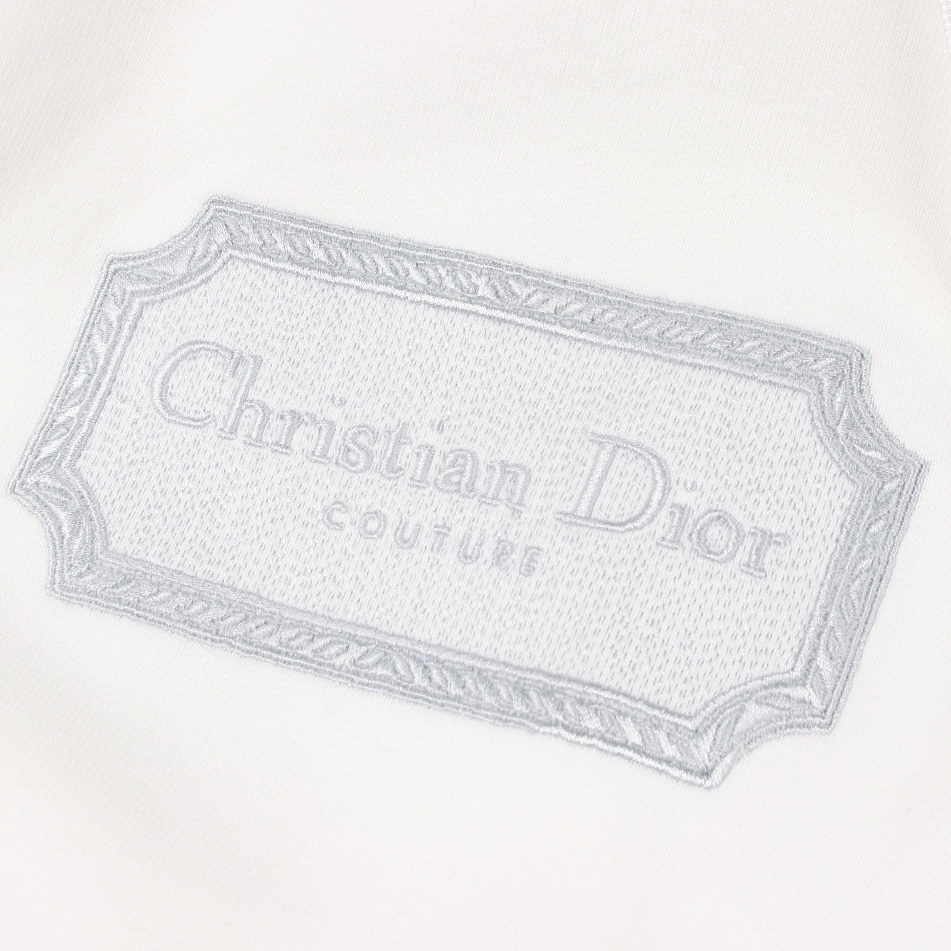 ロゴ刺繍 プルオーバーパーカー コットン オフホワイト クリスチャンディオール トップス Christian Dior